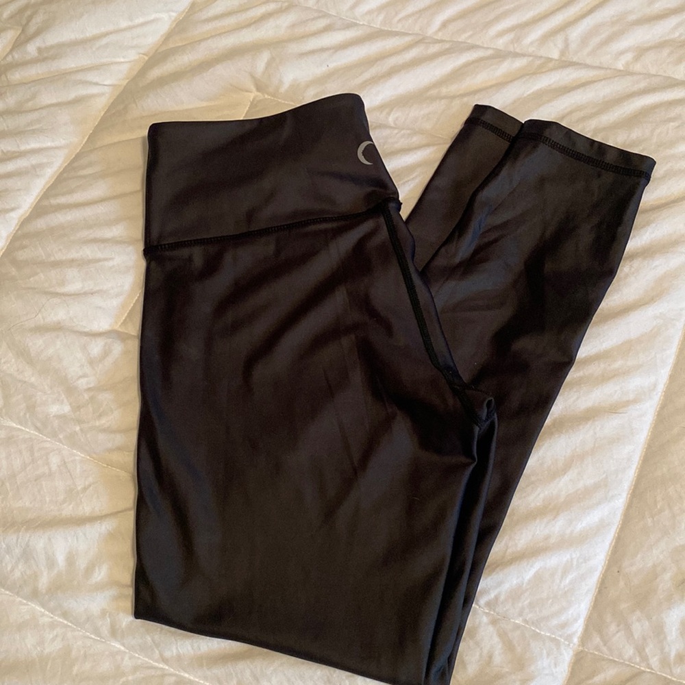 ZYIA Black Metallic Leggings